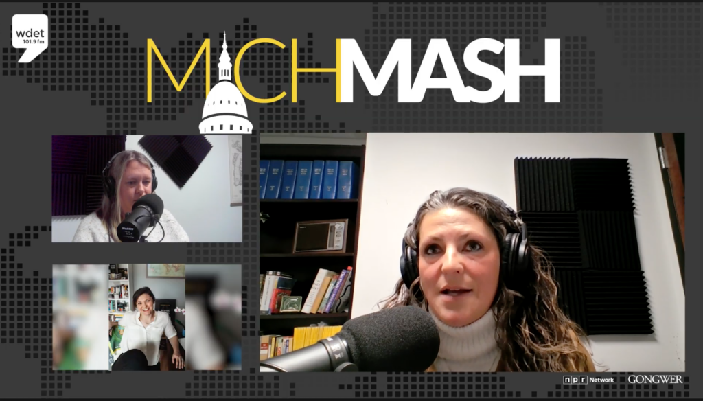 Screenshot of host and guests from the latest episode of MichMash