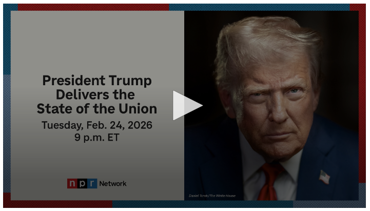 Scrrenshot of the holding screen for the State of the Union