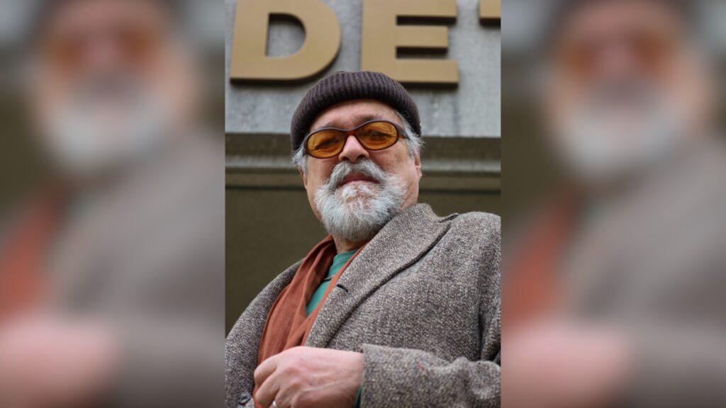 Joe Lovano in front of WDET buidling