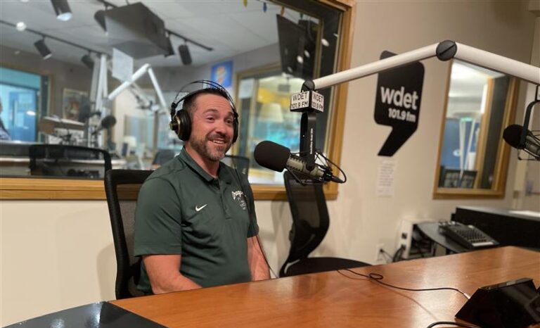 Erik Meerschaert speaking with WDET