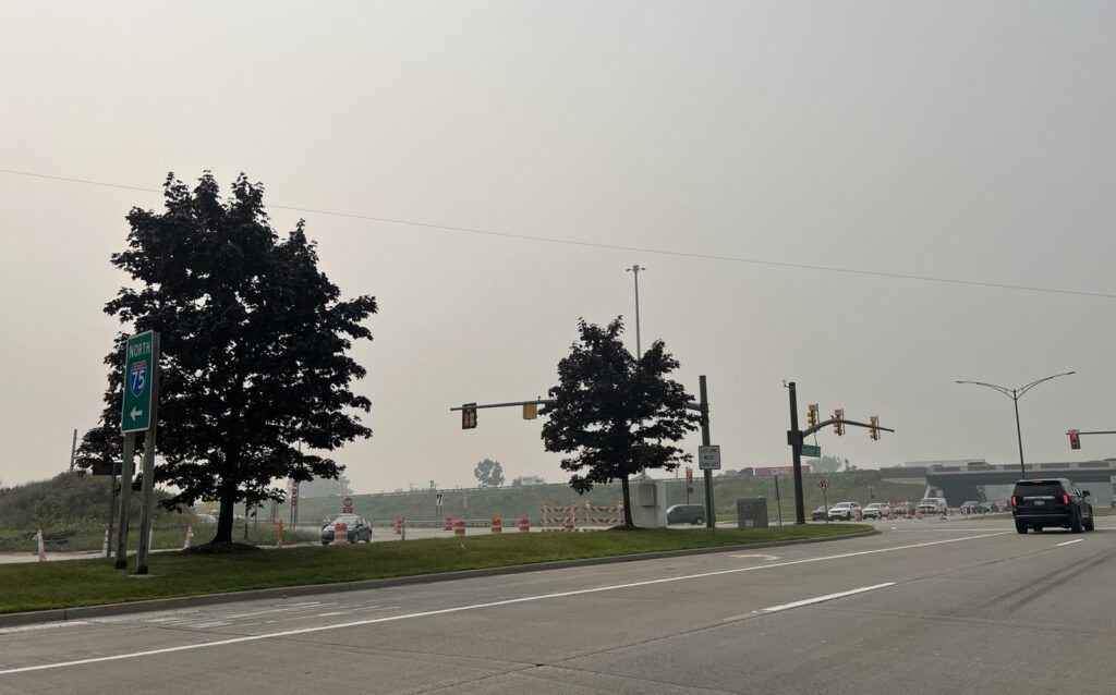 Wildfire trees highway