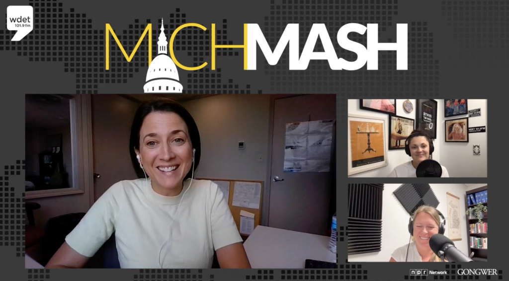 The Detroit News’ Beth LeBlanc joins the MichMash hosts in a split screen
